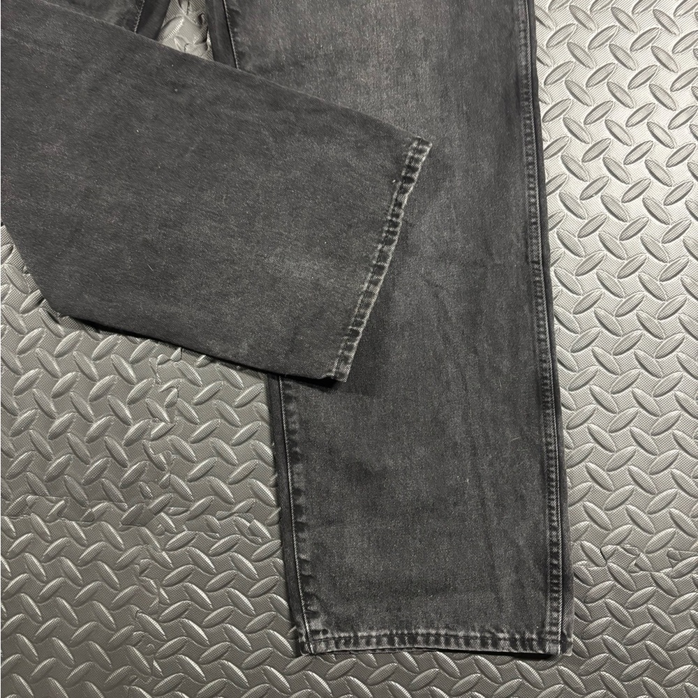Express Black Jeans Relaxed Straight Low Rise Denim Pants 14R - Picture 3 of 12